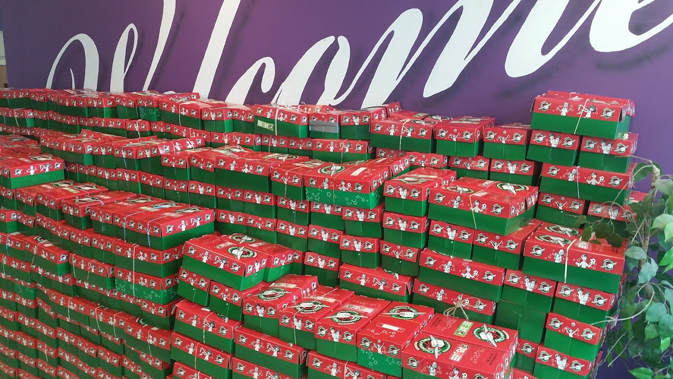 Operation Christmas Child gift-filled shoebox 