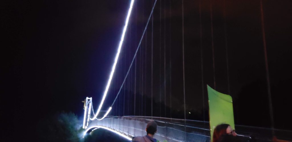 Walk through the longest pedestrian suspended bridge in North America